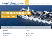 Tablet Screenshot of discountcelebritycruises.com